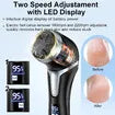 Electric Foot Callus Remover, Rechargeable Electric Callus Remover with 3 Rollers and 2 Speeds, Callus Removal and Dead Skin Color Black
