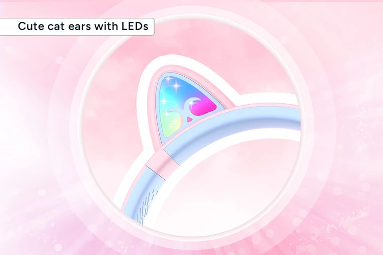 Kids Volume Cat Ear Wireless Headphones