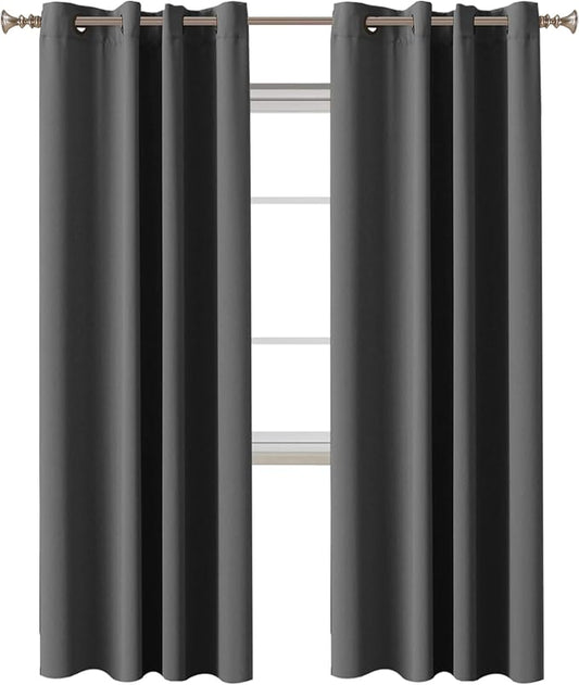 Smarcute Window Drapes Eyelet Curtains for Bedroom/Living Room S